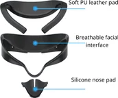 Akcesoria VR - Vortex Virtual Reality 3w1 Zestaw nakładek na twarz do Meta Quest 3S - miniaturka - grafika 1