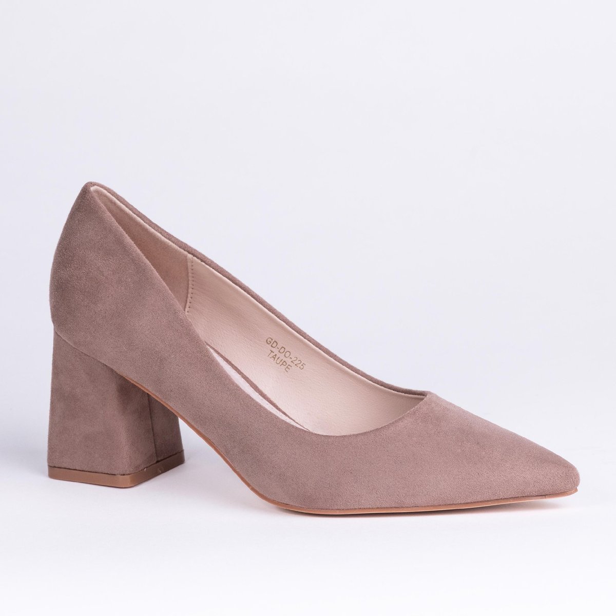 Czółenka damskie GOODIN GD-DO-225 skóra klasyczne zamsz aplikacja beż 41