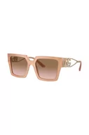 Okulary przeciwsłoneczne - Dolce & Gabbana okulary przeciwsłoneczne damskie kolor beżowy 0DG4446B - miniaturka - grafika 1