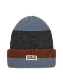 Czapki dla dzieci - Color Kids Czapka beanie w kolorze szaro-niebiesko-jasnobrązowym - miniaturka - grafika 1