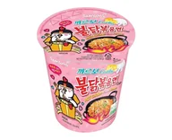 Szybkie dania obiadowe - Samyang koreański makaron instant w kubku Buldak Carbo 80g - miniaturka - grafika 1