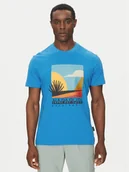 Koszulki męskie - Napapijri T-Shirt S-Arbia NP0A4IE3 Niebieski Regular Fit - miniaturka - grafika 1