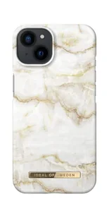 IDEAL OF SWEDEN Etui na telefon komórkowy z nadrukiem, śliczny kolorowy wzór, etui ochronne z twardego plastiku z podszewką z mikrofibry do iPhone'a. Kompatybilne z iPhone 13 (Golden Pearl Marble) - Etui i futerały do telefonów - miniaturka - grafika 1