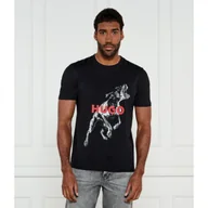 Koszulki męskie - HUGO T-shirt Deyladec Regular Fit - miniaturka - grafika 1