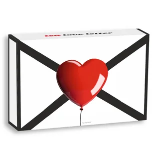 Gotowy zestaw prezentowy „Love Message“ herbata sypana PREMIUM różne smaki 14szt. prezent upominek na walentynki rocznicę dla zakochanych męża żony - Zestawy upominkowe - miniaturka - grafika 1