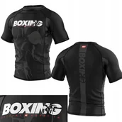 Kimona, stroje i obuwie - Koszulka Rashguard Z Krótkim Rękawem Męski Extreme Hobby Bold Boxing R. L - miniaturka - grafika 1