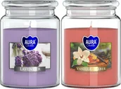 Świece - ZESTAW DUŻA Świeca zapachowa w słoiku BISPOL Aura 100H MIX "16" 2szt. - miniaturka - grafika 1