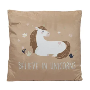Poduszka dekoracyjna z jednorożcem, 40 x 40 cm - Kołdry i poduszki dla dzieci - miniaturka - grafika 1