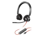 Słuchawki - Poly Blackwire 3320 Czarny USB-C - miniaturka - grafika 1