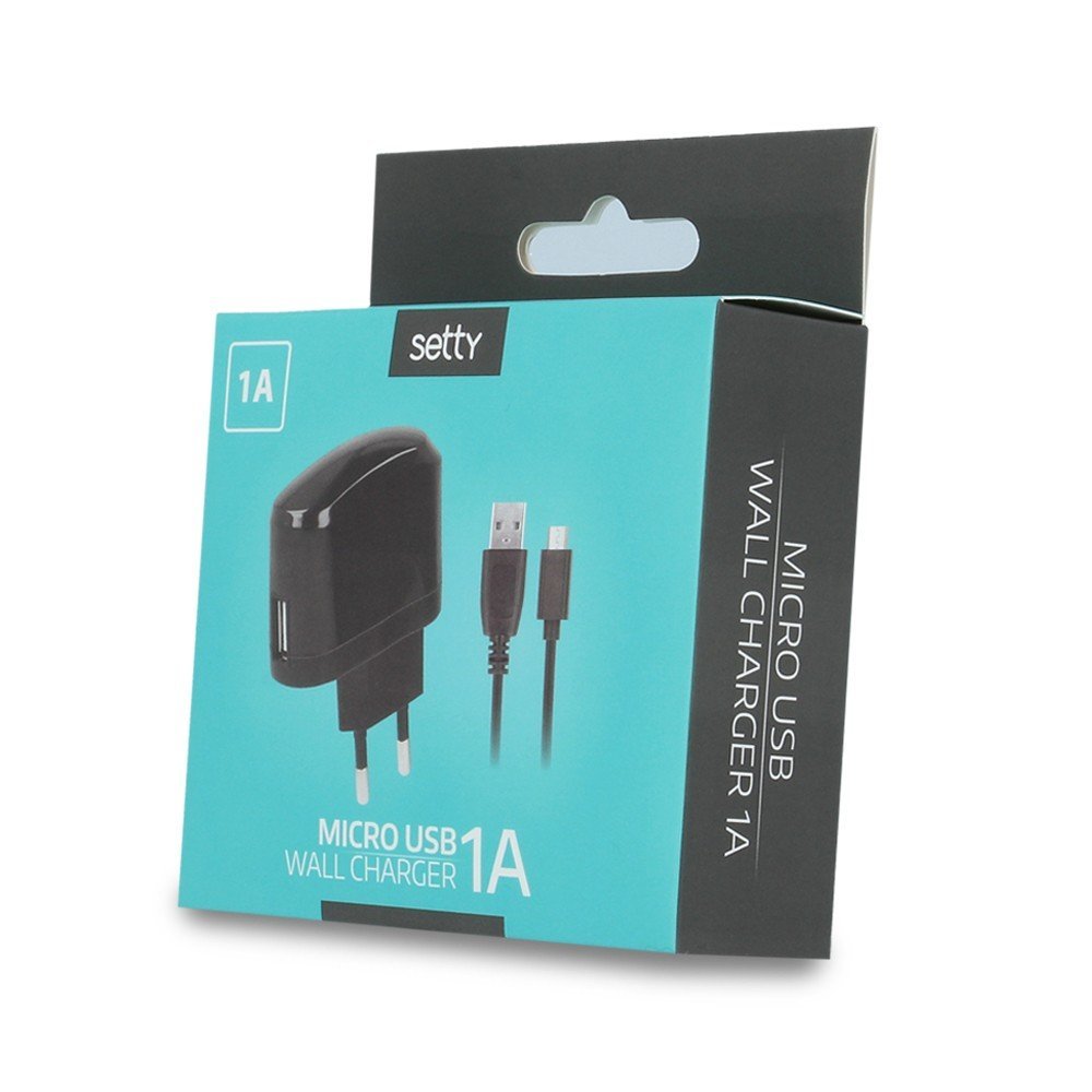 Ładowarka sieciowa TELFORCEONE Setty, 1 A, 1 x USB