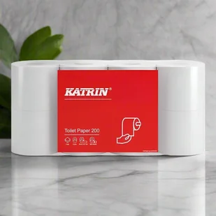 Katrin Toiletpapir Katrin Classic 200 2-lags 25 m 64rul/kar 181402 - 64 ruller pr. karton - Papier toaletowy - miniaturka - grafika 1