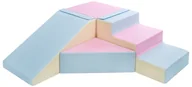 Leżaczki i huśtawki - Komplet 4 dużych klocków EPS+PE do zabawy,żłobków,przedszkoli, dziecko (różowy, niebieski, żółty (pastel)) - miniaturka - grafika 1