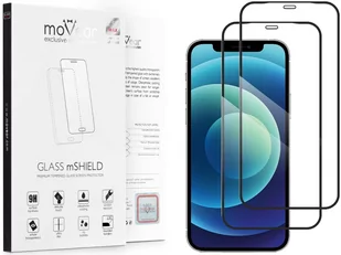 2 szt. | moVear 2.5D MAX - Szkło hartowane do Apple iPhone 12 Pro / 12 (6.1") na Cały Ekran | Do Etui, fullGlue, 9H - Szkła hartowane na telefon - miniaturka - grafika 1