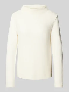 Sweter o kroju slim fit z dzianiny z wysokiej jakości bawełny z drobnym ściegiem lewym - Swetry damskie - miniaturka - grafika 1