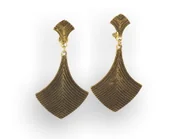 Klipsy do uszu wiszące długie złote