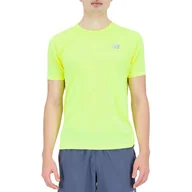 Koszulki sportowe męskie - Koszulka New Balance MT21262CSE - żółta - miniaturka - grafika 1