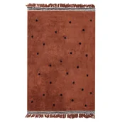 Dywany - Dywan bawełniany 140 x 200 cm brązowy LAZA - miniaturka - grafika 1