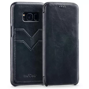 moVear Czarne Etui SKÓRA Samsung Galaxy S8+ Pokrowiec Kieszonki G955F SGS8PSSPPBKVBK - Etui i futerały do telefonów - miniaturka - grafika 1