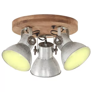 VidaXL Industrialna lampa wisząca, 25 W, srebrna, 42x27 cm, E27 320505  VidaXL - Lampy sufitowe - miniaturka - grafika 1