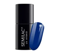 Lakiery hybrydowe - Semilac SEMILAC 308 FESTIVE BLUE Lakier hybrydowy 7ml - miniaturka - grafika 1