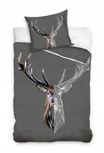 Pościel - Pościel 140x200 Jeleń Sarna poroże geometryczna - miniaturka - grafika 1