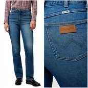 Spodnie damskie - Wrangler STRAIGHT Heavenly Harbor proste damskie spodnie jeansowe W27 L30 - miniaturka - grafika 1