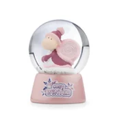 Figurki dla dzieci - NICI 49351 Brokatowa kula Cosy Winter Ślimak pink Soa 6,5cm - miniaturka - grafika 1