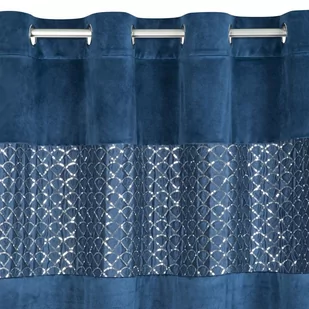 Eurofirany Zasłona welwet Margot 140x250 Granatowa ex-zas-margot-gran-140x250-przel - Zasłony - miniaturka - grafika 1