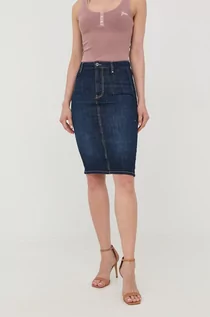 Spódnice - Guess spódnica jeansowa kolor granatowy mini prosta XXS;XS;S;M;L;XS - grafika 1