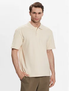 Outhorn Polo TTSHM449 Beżowy Regular Fit - Koszulki męskie - miniaturka - grafika 1