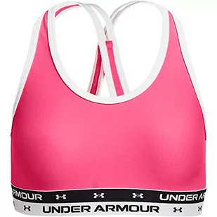 Under Armour Crossback Solid Biustonosz sportowy dla dziewczynek, Cerise/Biały, XL, Cerise/biały, XL - Biustonosze - miniaturka - grafika 1