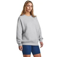 Bluzy damskie - Damska bluza dresowa nierozpinana bez kaptura Under Armour UA Icon Fleece OS Crew - szara - miniaturka - grafika 1