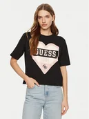 Koszulki i topy damskie - Guess T-Shirt V5RI01 I3Z14 Czarny Regular Fit - miniaturka - grafika 1
