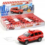 Samochody i pojazdy dla dzieci - Hipo STRAŻ POŻARNA SAMOCHÓD 11CM DŹWIĘK ŚWIATŁO NAPĘD - miniaturka - grafika 1