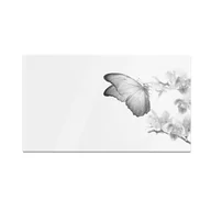 Deski do krojenia - Szklana deska do krojenia HOMEPRINT Motyl na kwiatku 60x52 cm - miniaturka - grafika 1