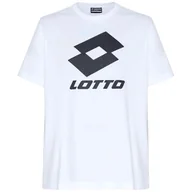 Koszulki męskie - Lotto 1124002 Męski T-shirt, Regular Fit Męski T-Shirt Bright White M - miniaturka - grafika 1