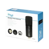 Mikrofony estradowe - Stagg SUSM60D podwójny mikrofon kondensatorowy USB do nagrywania PC SUSM60D - miniaturka - grafika 1