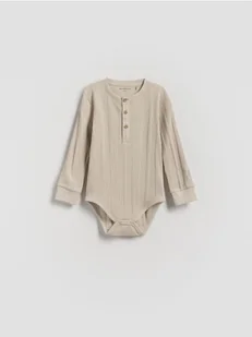 Reserved - Bawełniane body - beżowy - Body dla niemowląt - miniaturka - grafika 1