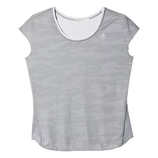 Koszulki i topy damskie - Adidas damski kanoi Reversible ramiona luźna koszulka T-shirt, szary - grafika 1
