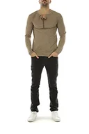 Koszulki męskie - HOPENLIFE Męski t-shirt Gesmi Ls Choco M, czekoladowy brąz, M - miniaturka - grafika 1