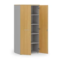 Szafy biurowe - Szafa biurowa z drzwiami PRIMO GRAY, 1781 x 800 x 500 mm, szary/buk - miniaturka - grafika 1