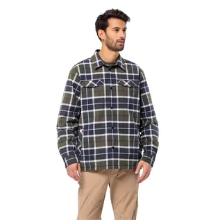 Koszule męskie - Męska koszula flanelowa Jack Wolfskin VAN VIEW SHIRT M night blue 41 - S - grafika 1