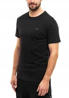 Koszulki męskie - Koszulka Męska Sportowa Czarna 4F T-Shirt Bluzka Krótki Rękaw Bawełna r. M - miniaturka - grafika 1