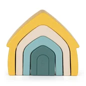 Grzechotki dla dzieci - Zabawka układanka antyalergiczna House domek żółty 12m+ PETITE&MARS - miniaturka - grafika 1