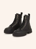 Botki damskie - Steve Madden Botki Sznurowane Grazier schwarz - miniaturka - grafika 1
