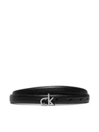 Paski - Calvin Klein Pasek Damski Ck Thin Belt 1.5cm Pebble K60K612858 Czarny - miniaturka - grafika 1