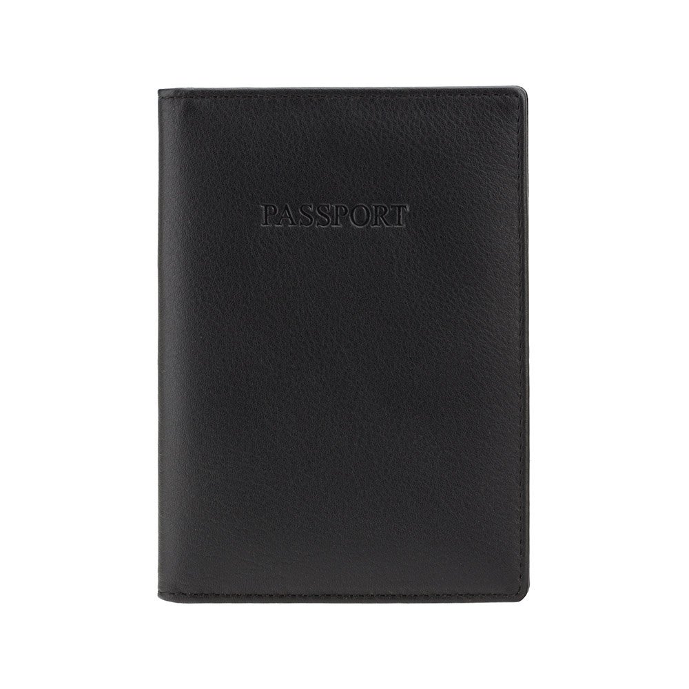 Skórzane etui na paszport Visconti V-2201 RFID - czarny