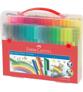 Faber-Castell Faber Castell mazaków Connector Pen, osiemdziesiątych walizka 155579 155579 - Pozostałe akcesoria dla plastyków - miniaturka - grafika 1
