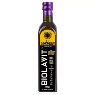 Biolavit Biolavit Olej słonecznikowy zimnotłoczony - 500 ml - Olej spożywczy - miniaturka - grafika 1