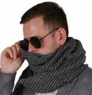 Apaszki i szaliki męskie - Stylowy męski ciepły komin szal na zimę 1J - miniaturka - grafika 1